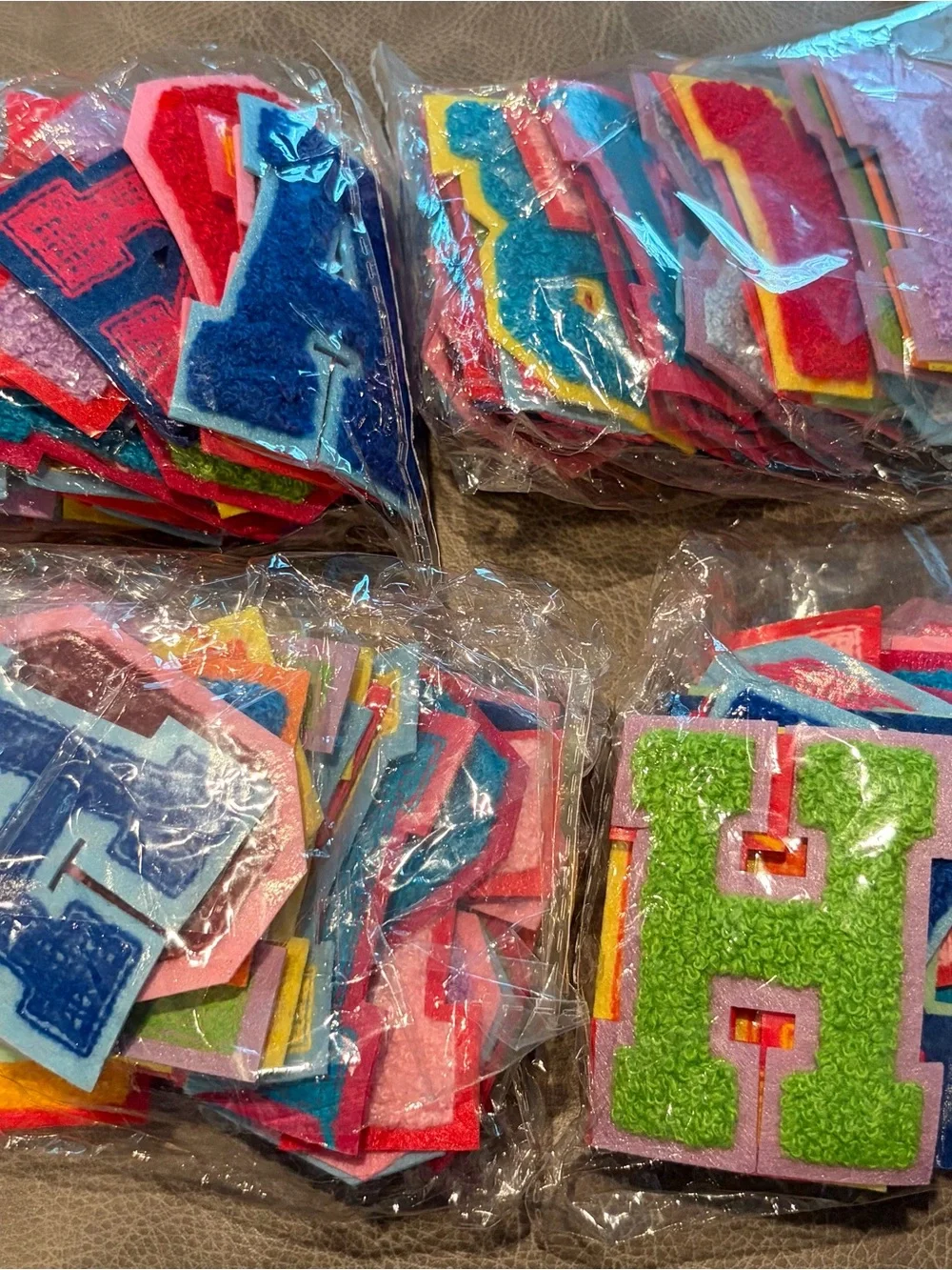Colorful Chenille Iron On 104 Letter Patches
